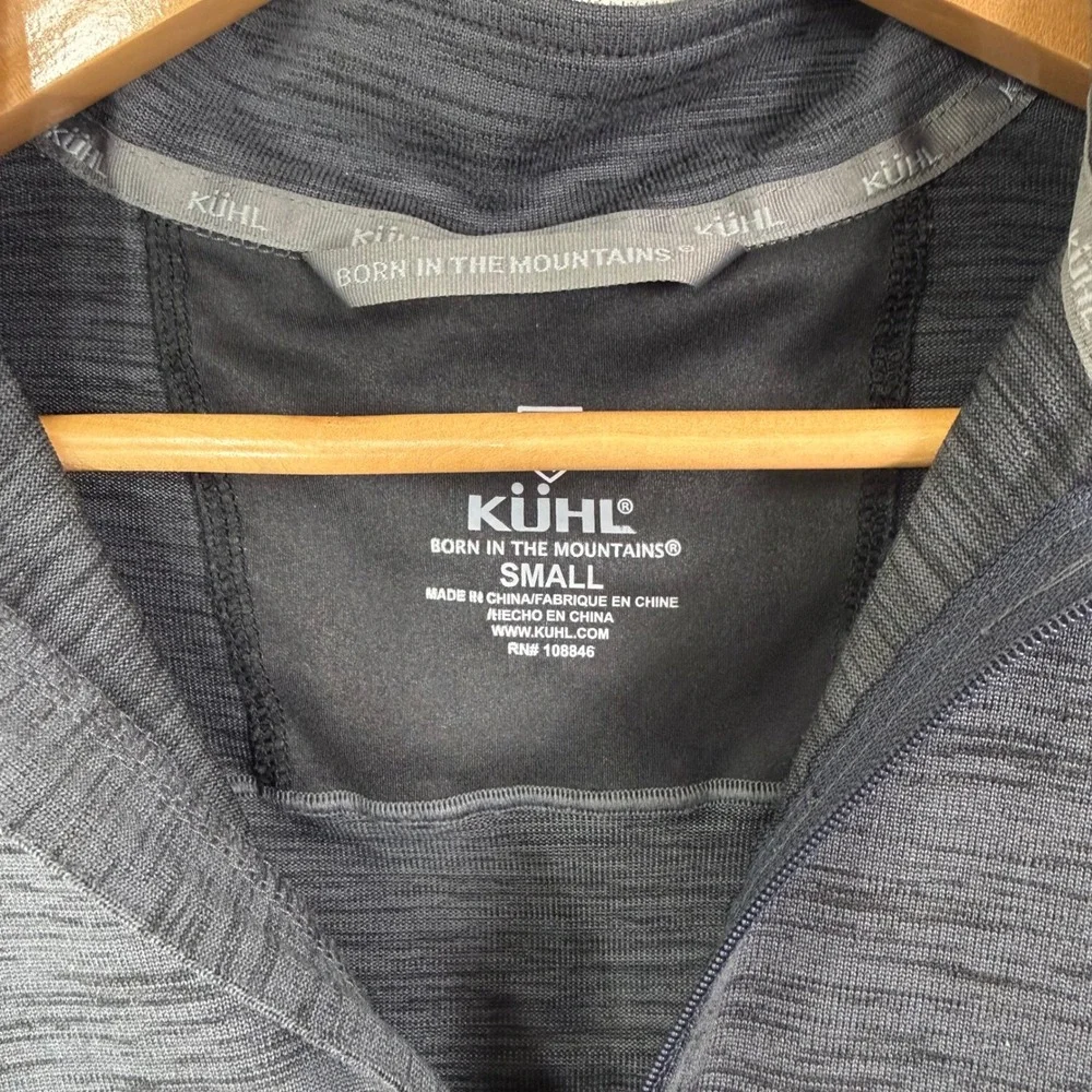 Kuhl 1/4‎ Zip Alloy Pullover Mens Small Graphite Outdoors Hiking Gorpcorp Base